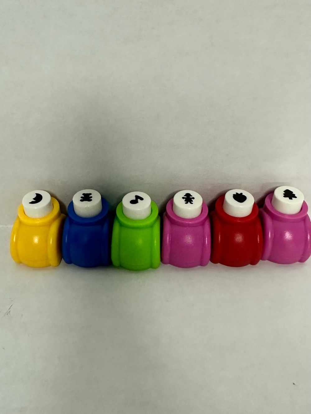 Colorful Kids Shape Punch Set - Yellow, Blue, Green, Pink, Red